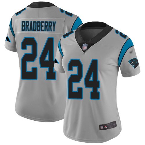 Carolina Panthers Limited Silver Women James Bradberry Jersey NFL Football 24 Inverted Legend
